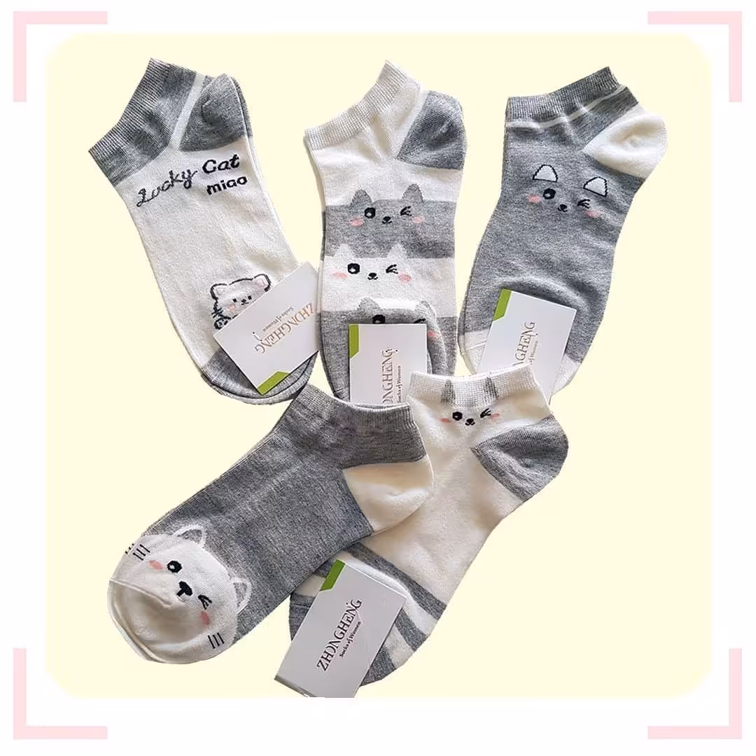 جوراب طرح گربه سوپرنخ