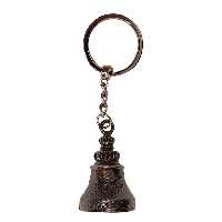 جاکلیدی زنگوله فلزی قهوه ای