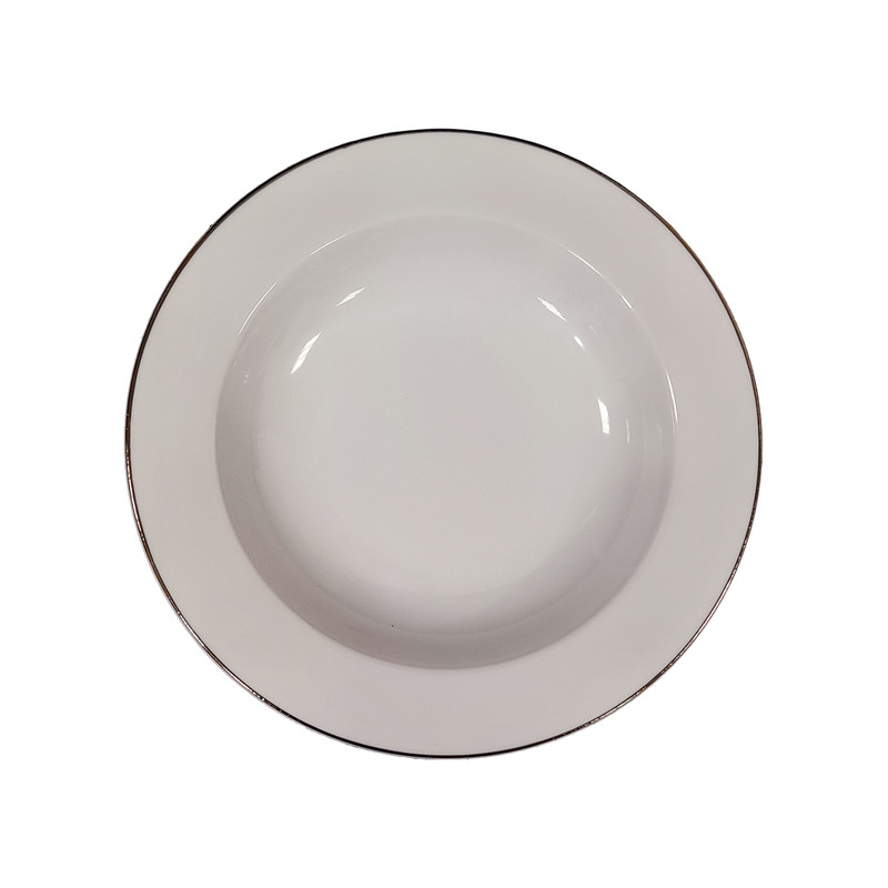 بشقاب چینی خورش خوری 20 لب طلا