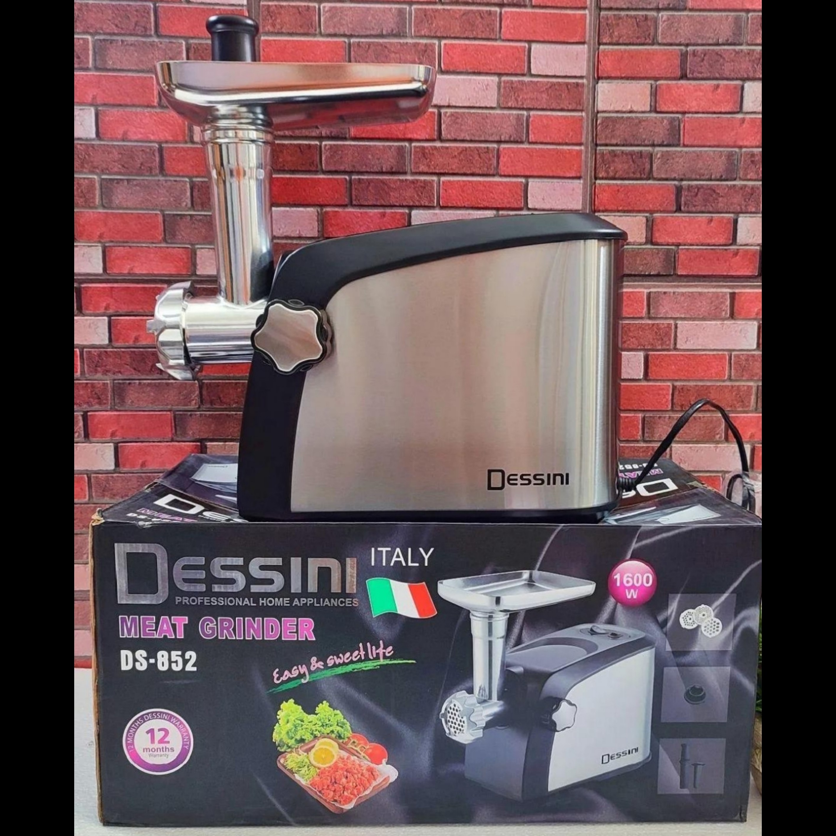 چرخ گوشت دسینی ایتالیا بدنه استیل 1600 وات ارسال رایگان