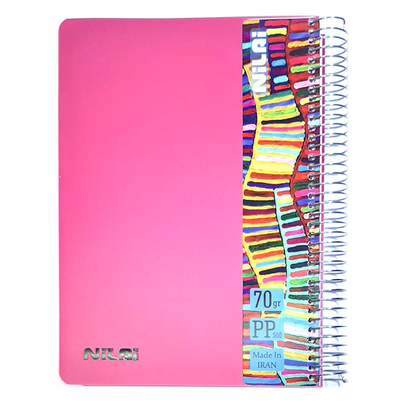 خرید دفتر 200 برگ سیمی خط دار جلد طلقی PP سایز وزیری