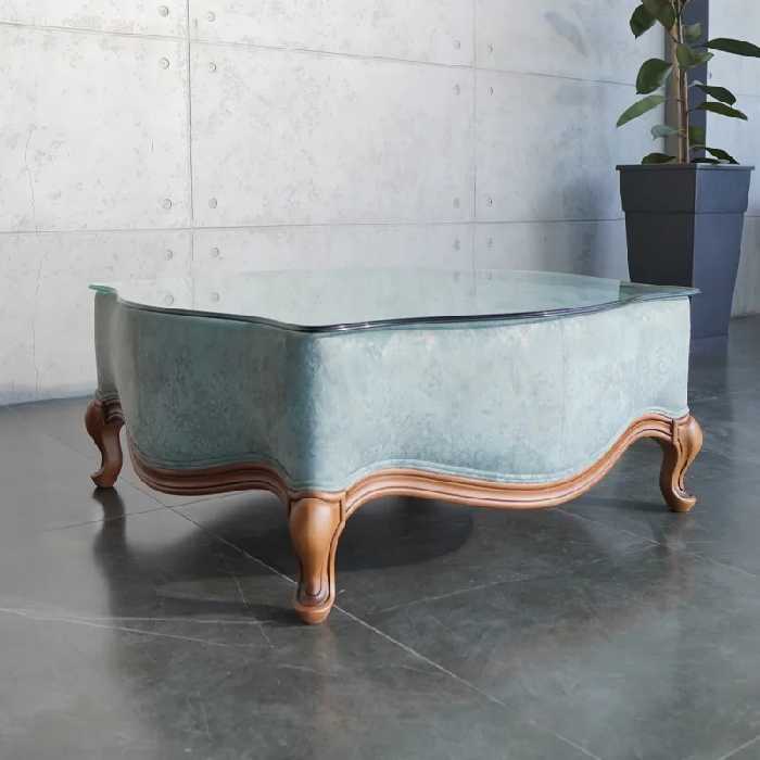 میز جلو مبلی کلاسیک لیان (یشمی)