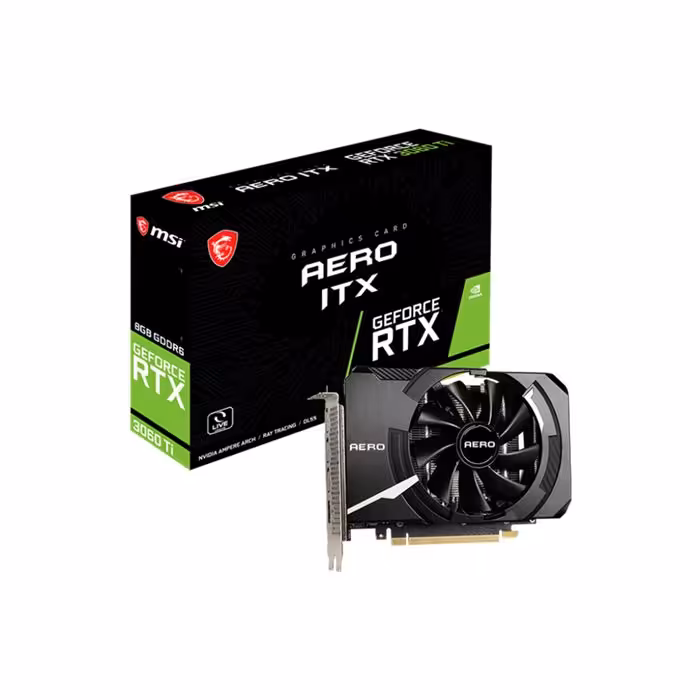 کارت گرافیک ام اس آی GeForce RTX 3060 Ti AERO ITX 8G LHR
