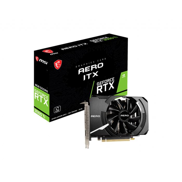 کارت گرافیک ام اس آی GeForce RTX 3060 Ti AERO ITX 8G LHR
