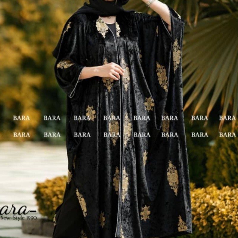 مانتو رویی مخمل دوخت مزونی قواره دار