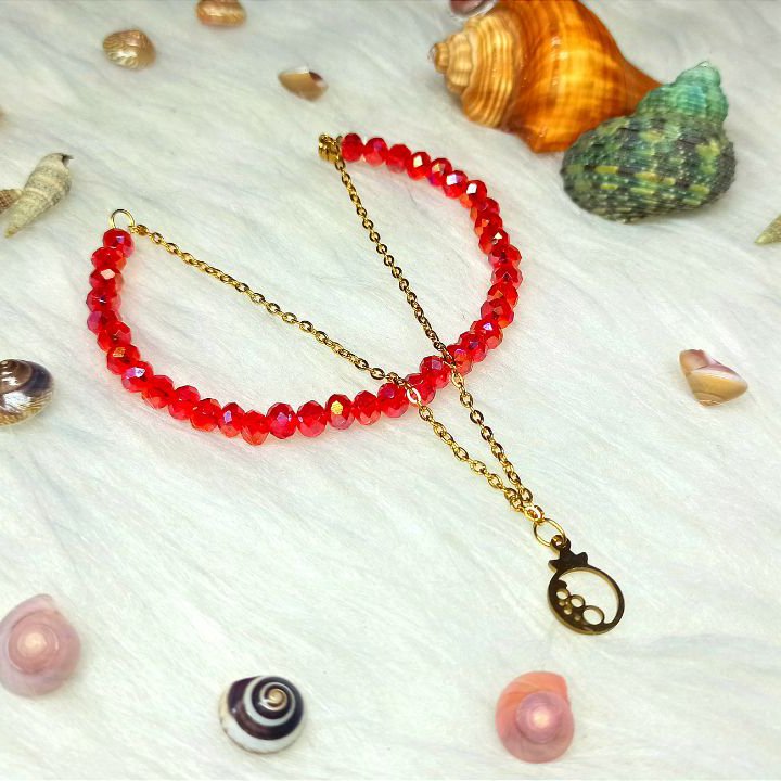 دستبند انار استیل کریستالی یلدایی