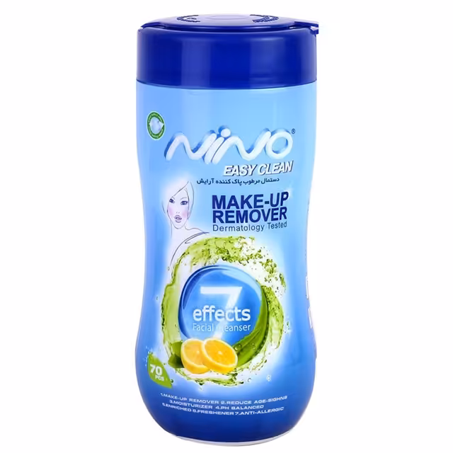 دستمال پاک کننده آرایش کمر باریک نینو 70عددی