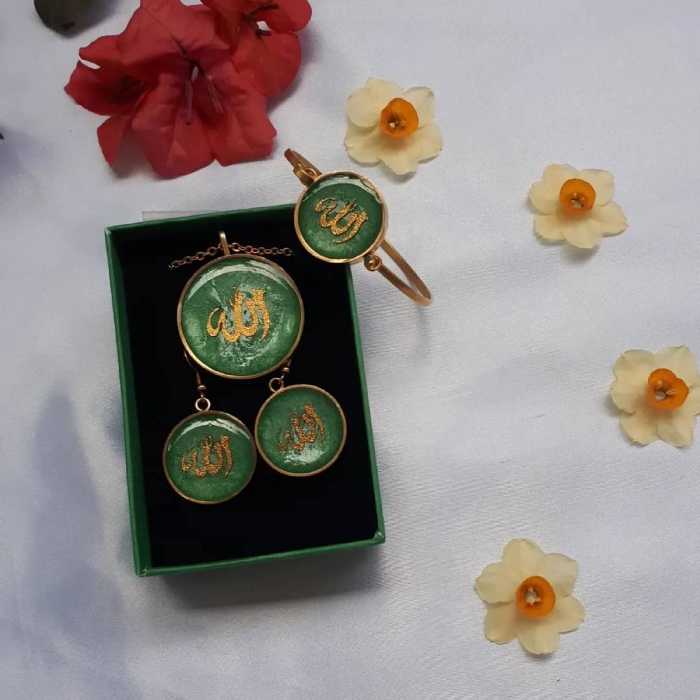 ست زیورالات رزینی الله