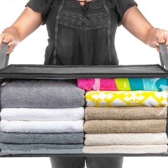 باکس نظم دهنده البسه و لوازم خواب دیواره شفاف ابعاد 58در31در 37سانتی متر 