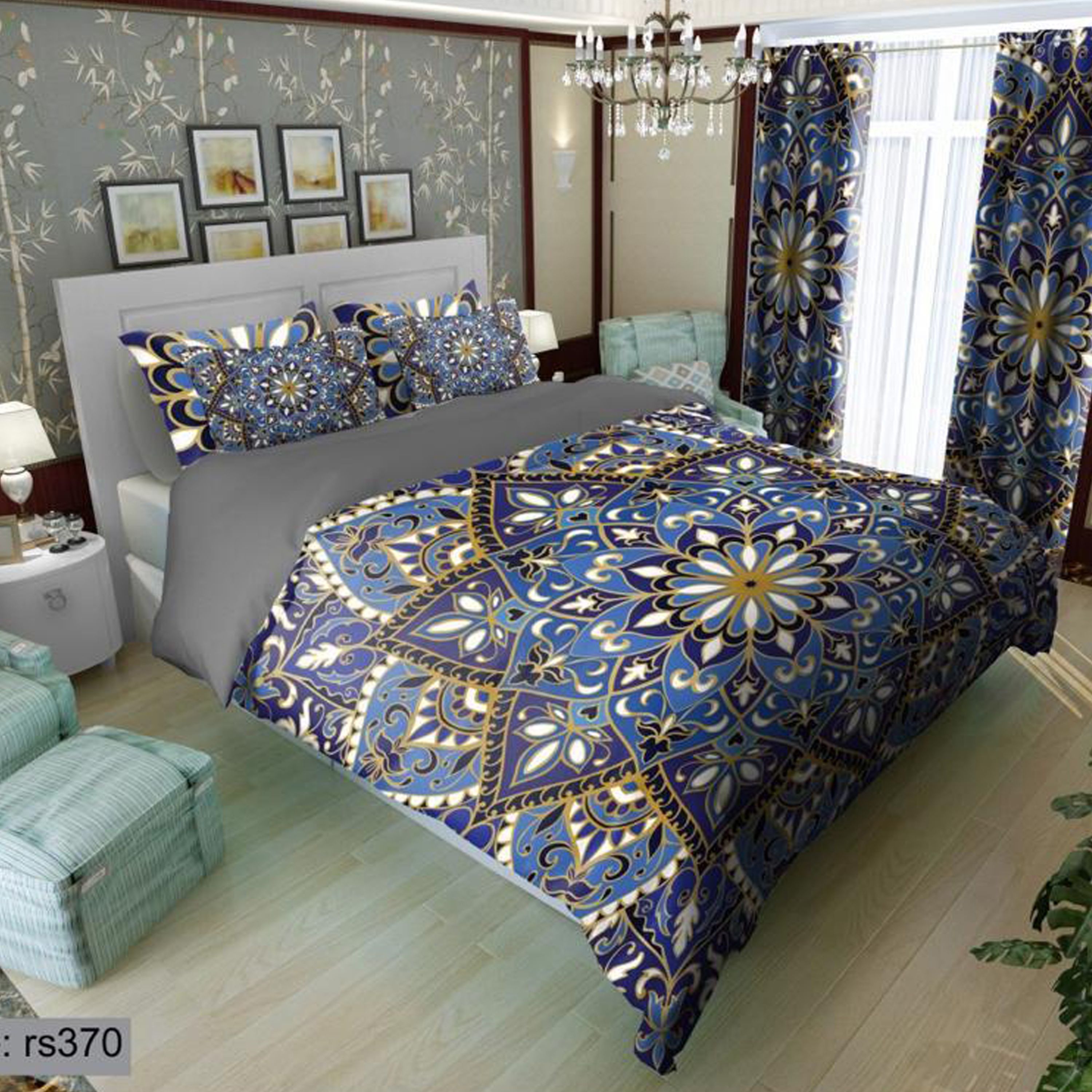 سرویس روتختی 1 نفره تنسل چاپی برندترک لند (Turk Land)  کد rs 370