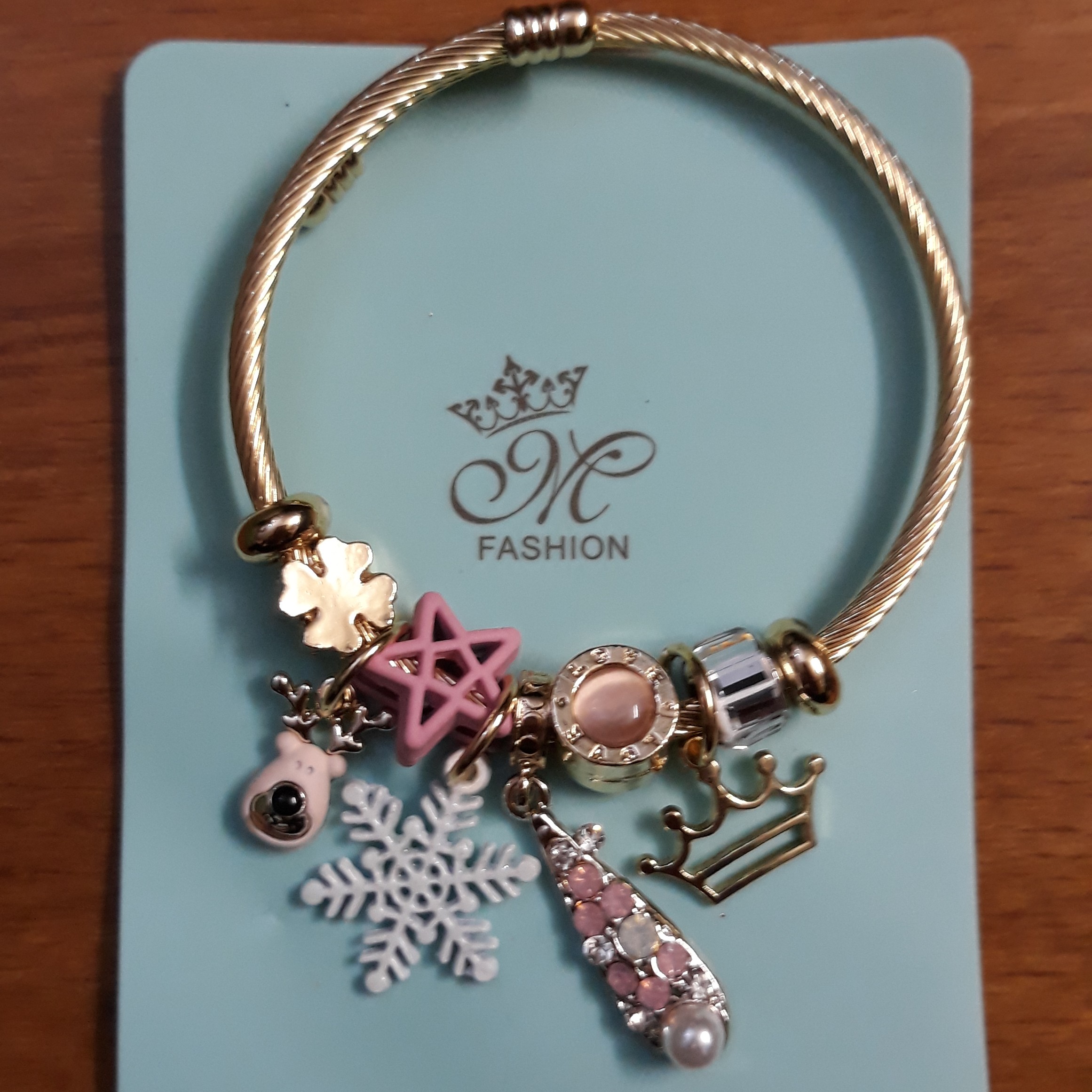 دستبند پاندورا صورتی کد607 بدلیجات دخترانه ارسال رایگان زنانه دستبند