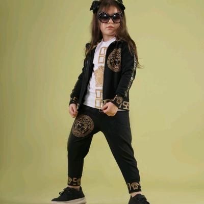 سه تکه دخترانه سویشرت شلوار و تیشرت سایز 40