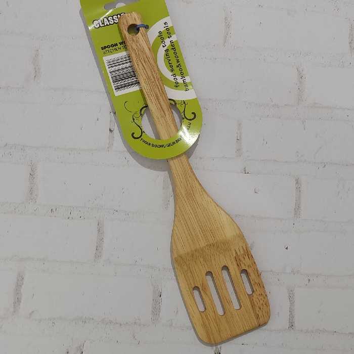 قاشق چوبی بامبو وارداتی شیار دار