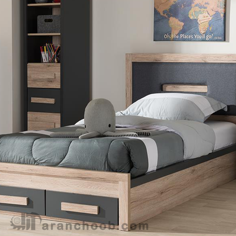 تخت خواب یک نفره چوبی