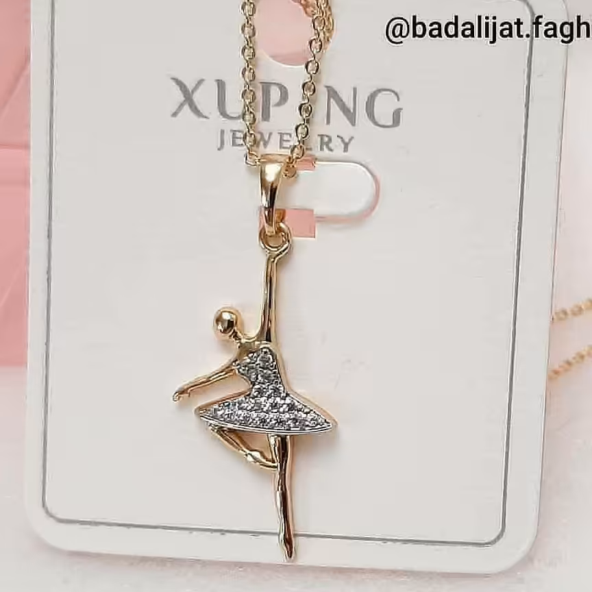 پلاک ژوپینگ فرشته کاملا رنگ ثابت و آبکاری طلا شده رنگ طلایی و بسیار شیک