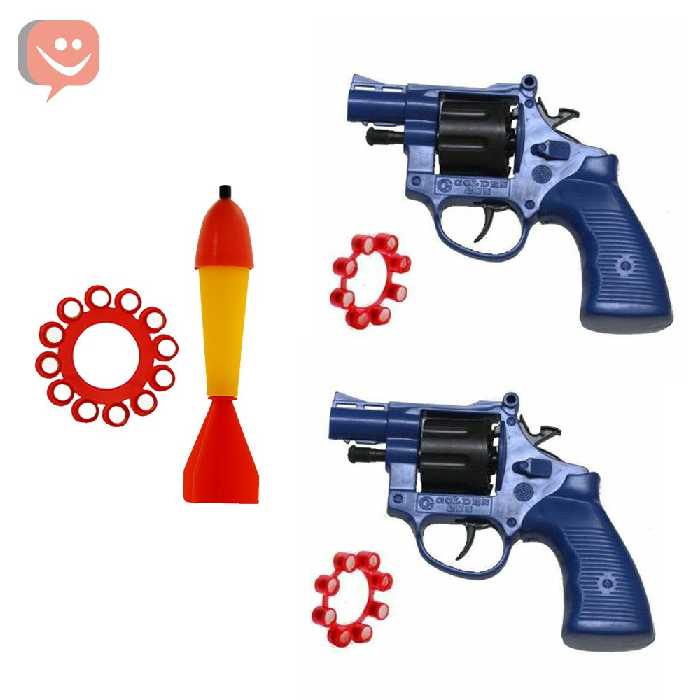 تفنگ ترقه ای به همرا دارت ترقه ای بسته 3 عددی کد 3685