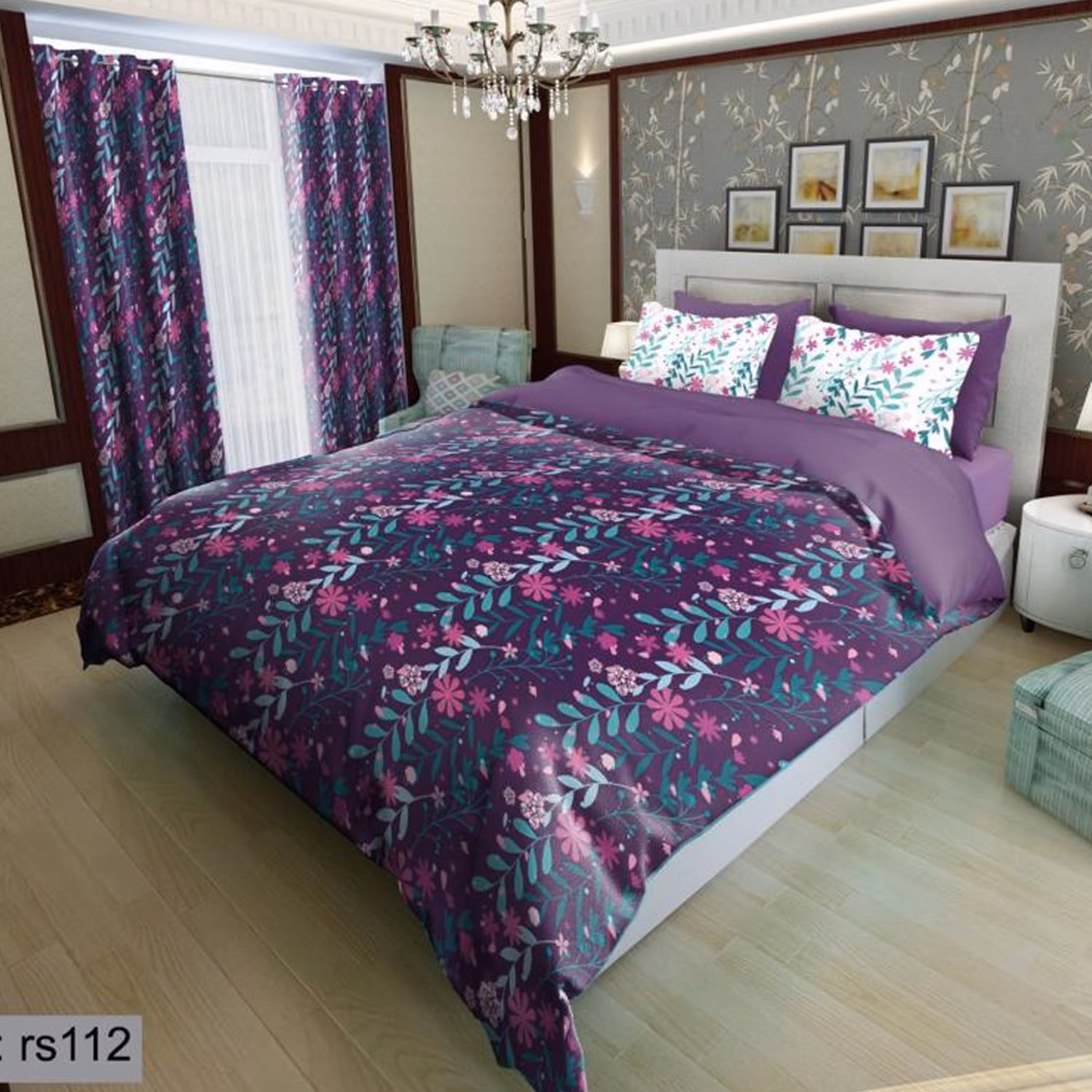 سرویس روتختی 2 نفره تنسل چاپی برندترک لند(Turk Land) rs 112