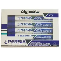 ماژیک وایت برد پرشیا آبی سر گرد بسته 12 عددی