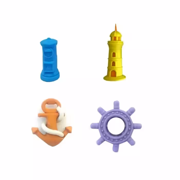 4 عدد پاک کن کمیاب مدل فانوس، برج، سکان، لنگر