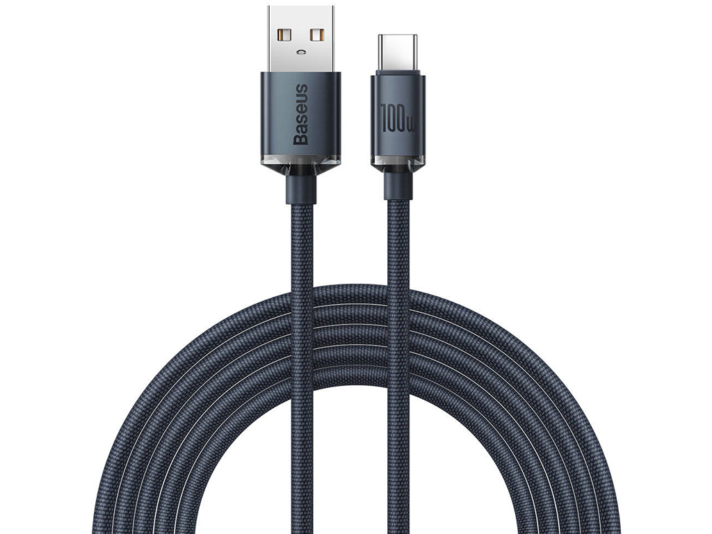 کابل سوپر فست شارژ یواسبی به تایپسی 100 وات 2 متری بیسوس Baseus Fast charging USB to Type C cable 100W CAJY000501 
