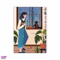 دفتر مشق 100 برگ بامبیلیپ طرح دختر و منظره زمستان کد 9604594