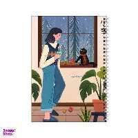 دفتر مشق 100 برگ بامبیلیپ طرح دختر و منظره زمستان کد 9604594