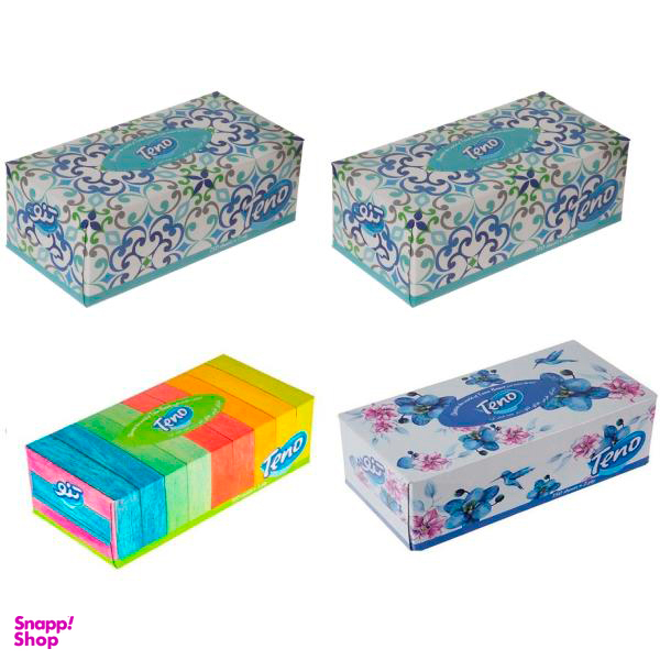 دستمال کاغذی تنو (Teno) مدل دراهم بسته 4 عددی