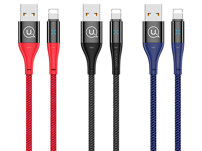 کابل هوشمند لایتنینگ یوسامز Usams U  Series Lightning Cable 1.2m