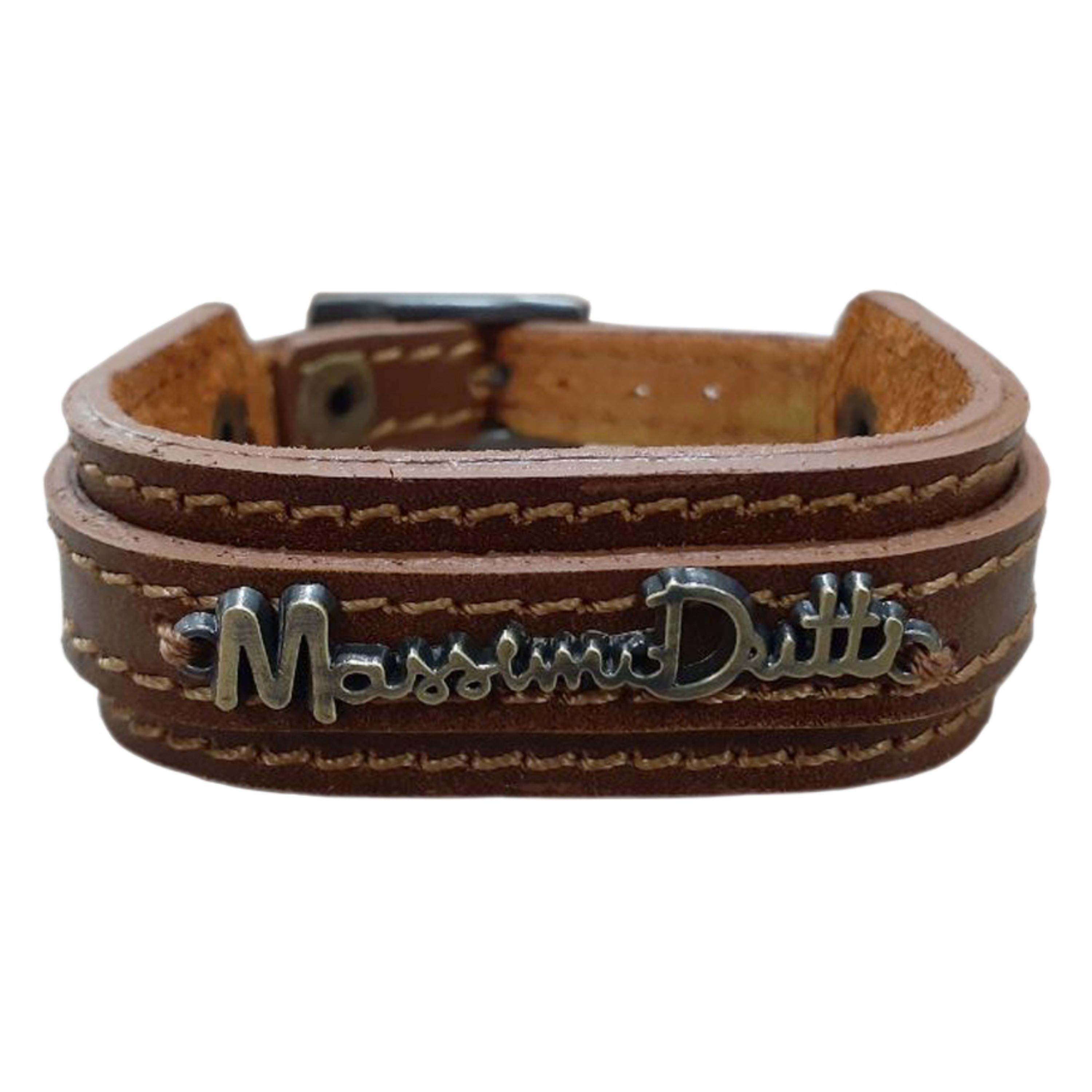 دستبند چرم گاوی طرح ولنتاین کد 0015