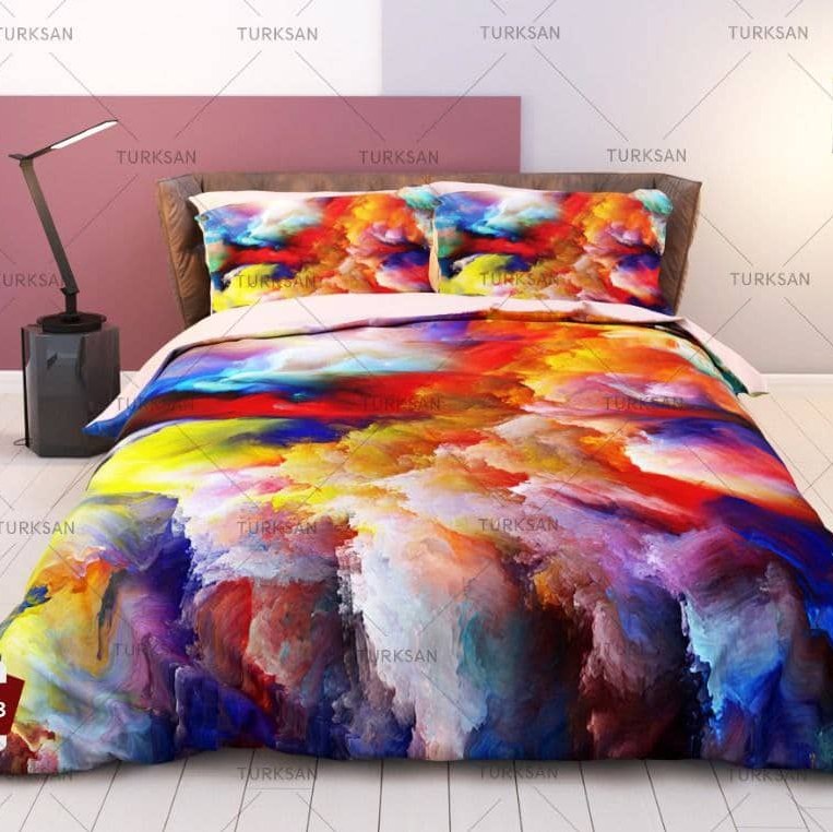 سرویس روتختی ترکسان دو نفره  تک رو 6تکه طرح D398