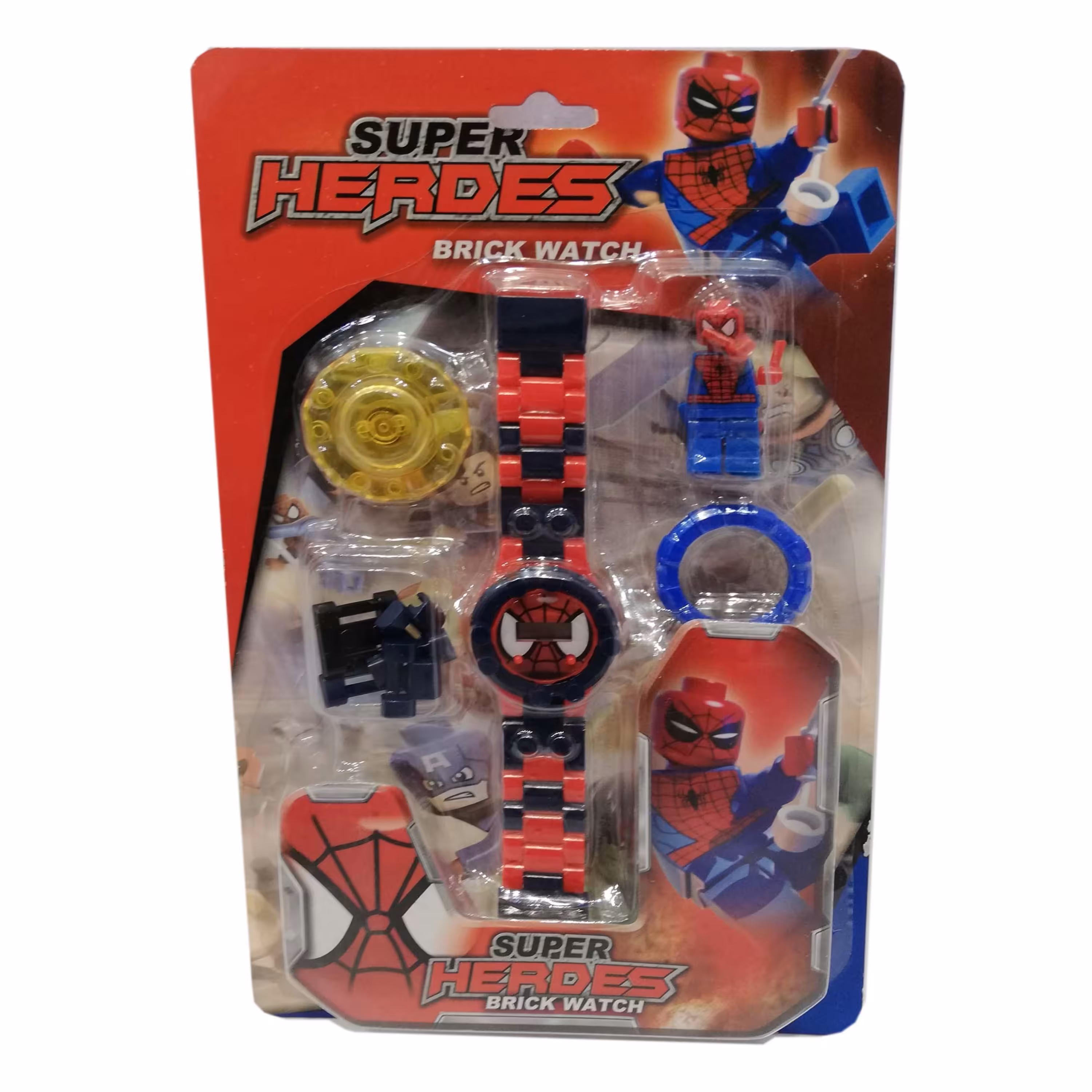 ساعت اسباب بازی مدل لگویی طرح اسپایدر من کد 8801