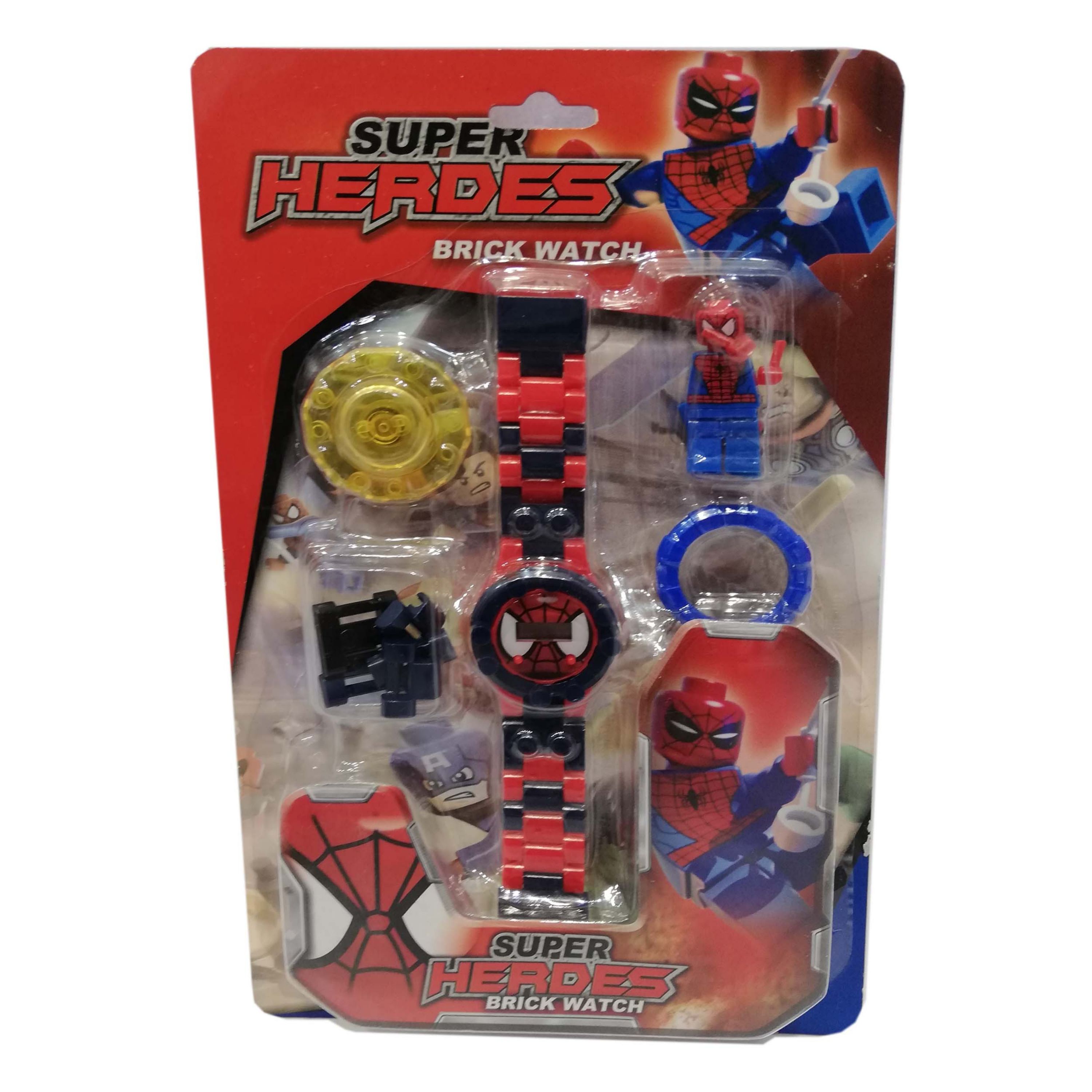 ساعت اسباب بازی مدل لگویی طرح اسپایدر من کد 8801