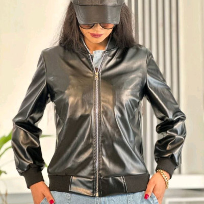 کت چرم جلو زیپ اعلا داخل کرکی