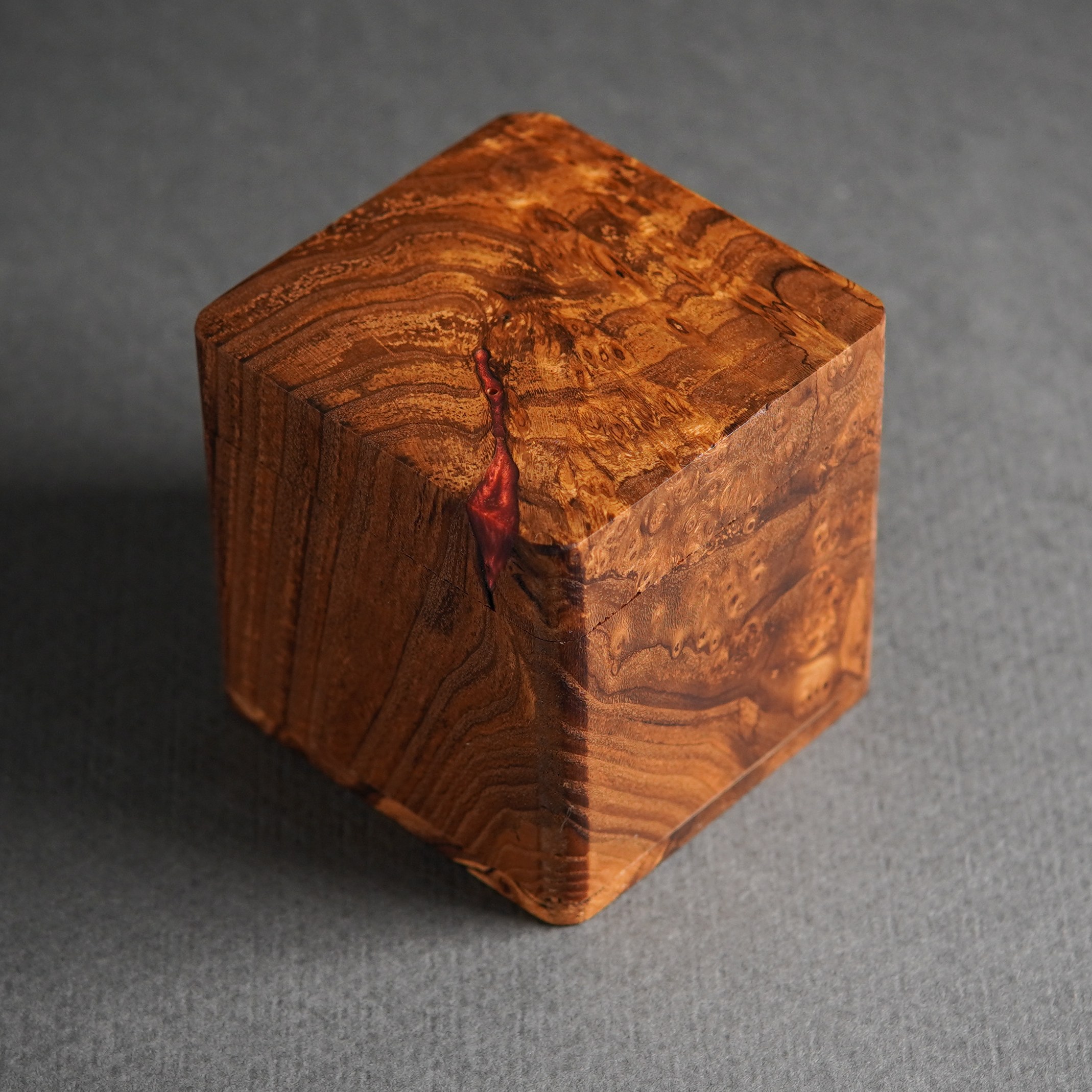 جعبه انگشتر چوب و رزین کد 1007