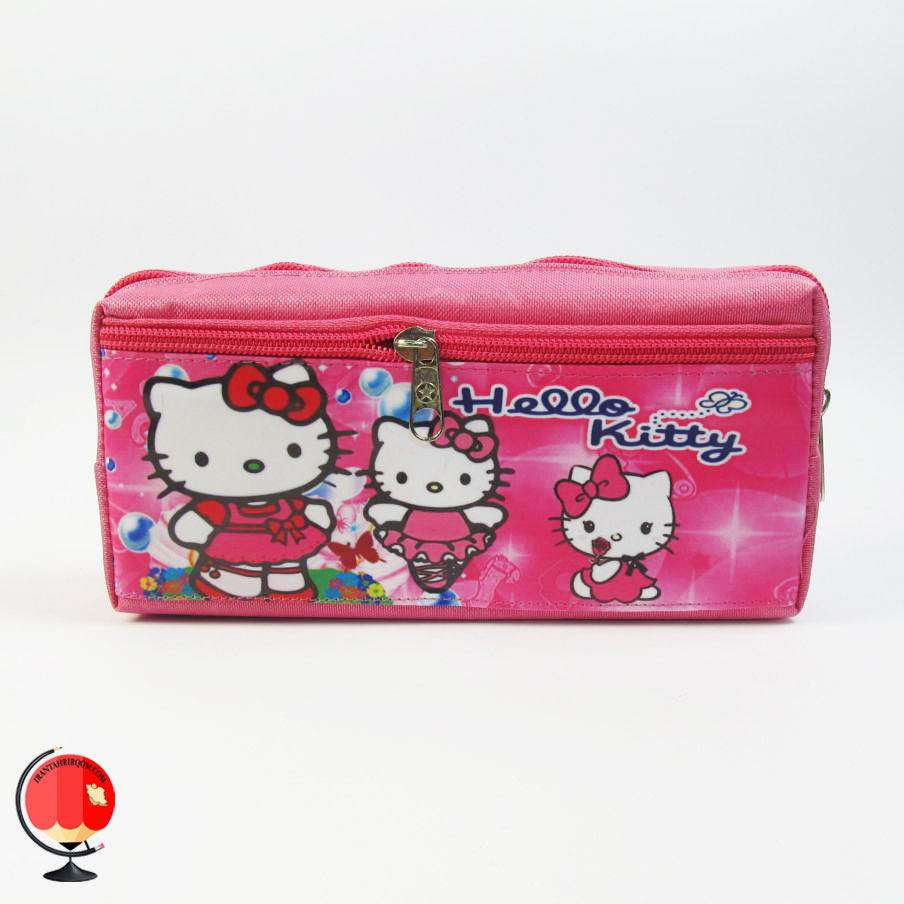 جامدادی دخترانه دوزیپ طرح هلو کیتی
