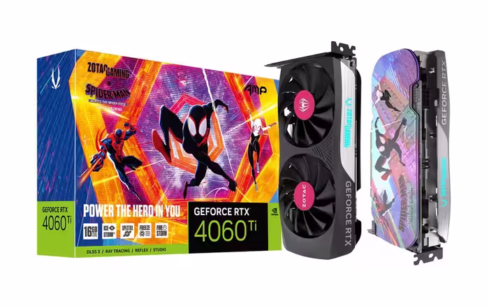 کارت گرافیک زوتاک مدل GEFORCE RTX 4060 Ti 16GB AMP SPIDER-MAN