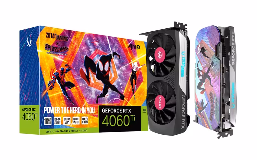 کارت گرافیک زوتاک مدل GEFORCE RTX 4060 Ti 16GB AMP SPIDER-MAN