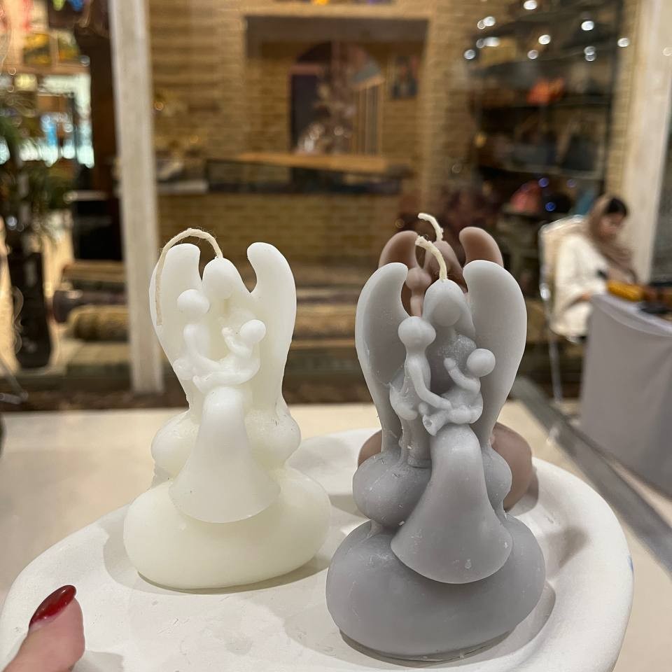 شمع زیبای مادر و کودک قابل اجرا در هر رنگ با هر تعدادی ارتفاع 10 سانت مناسب برای دیزاین هدیه گیفت