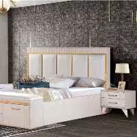 سرویس خواب دو نفره ام دی اف ملامینه آرین Aryan bed set