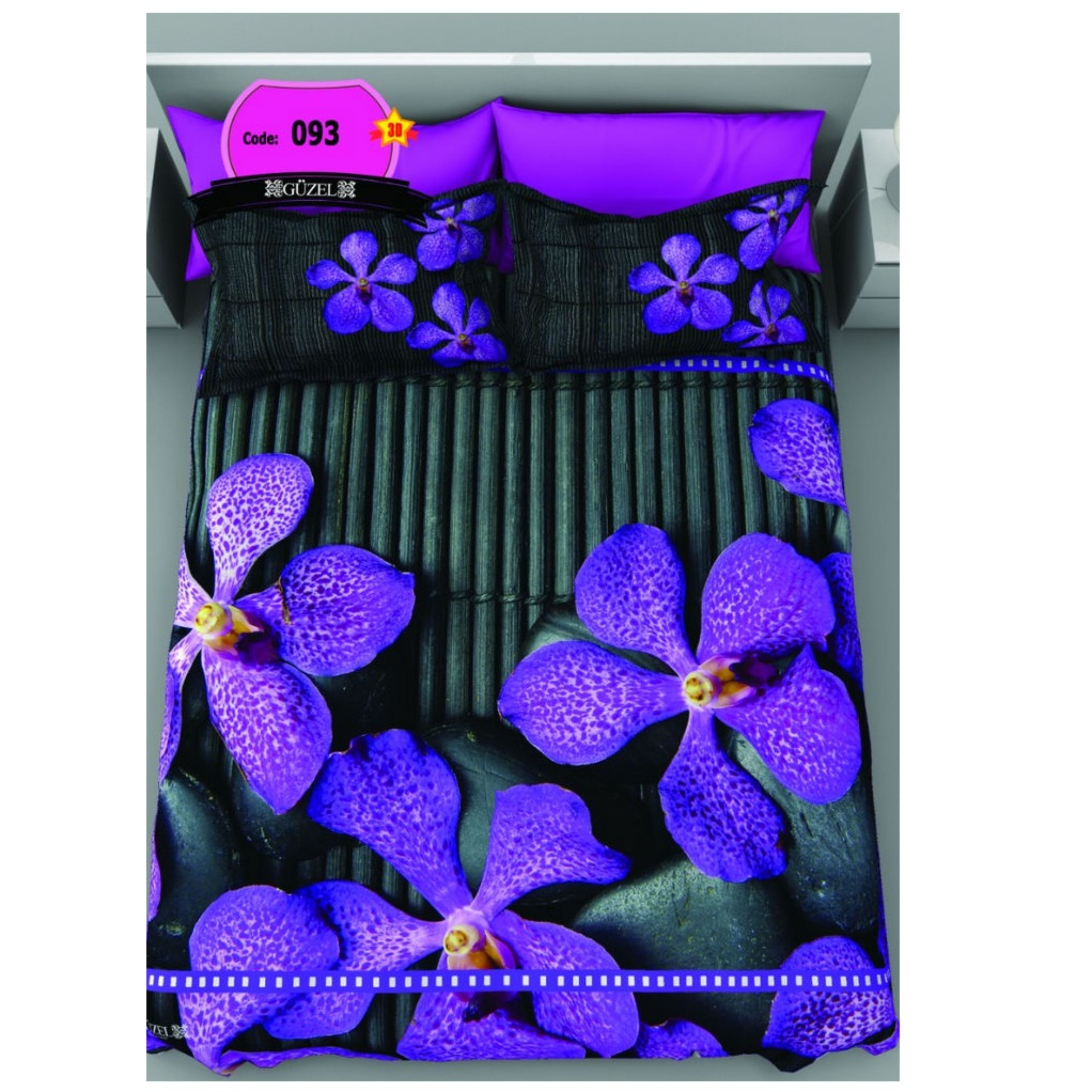 روتختی دونفره سه بعدی برند گوزل 7 تکه کد 93