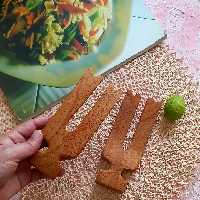 قاشق سالادخوری چوبی دستساز بارلی  2تایی مناسب جهیزیه عروس چوب راش 16 سانتی کد bar0106