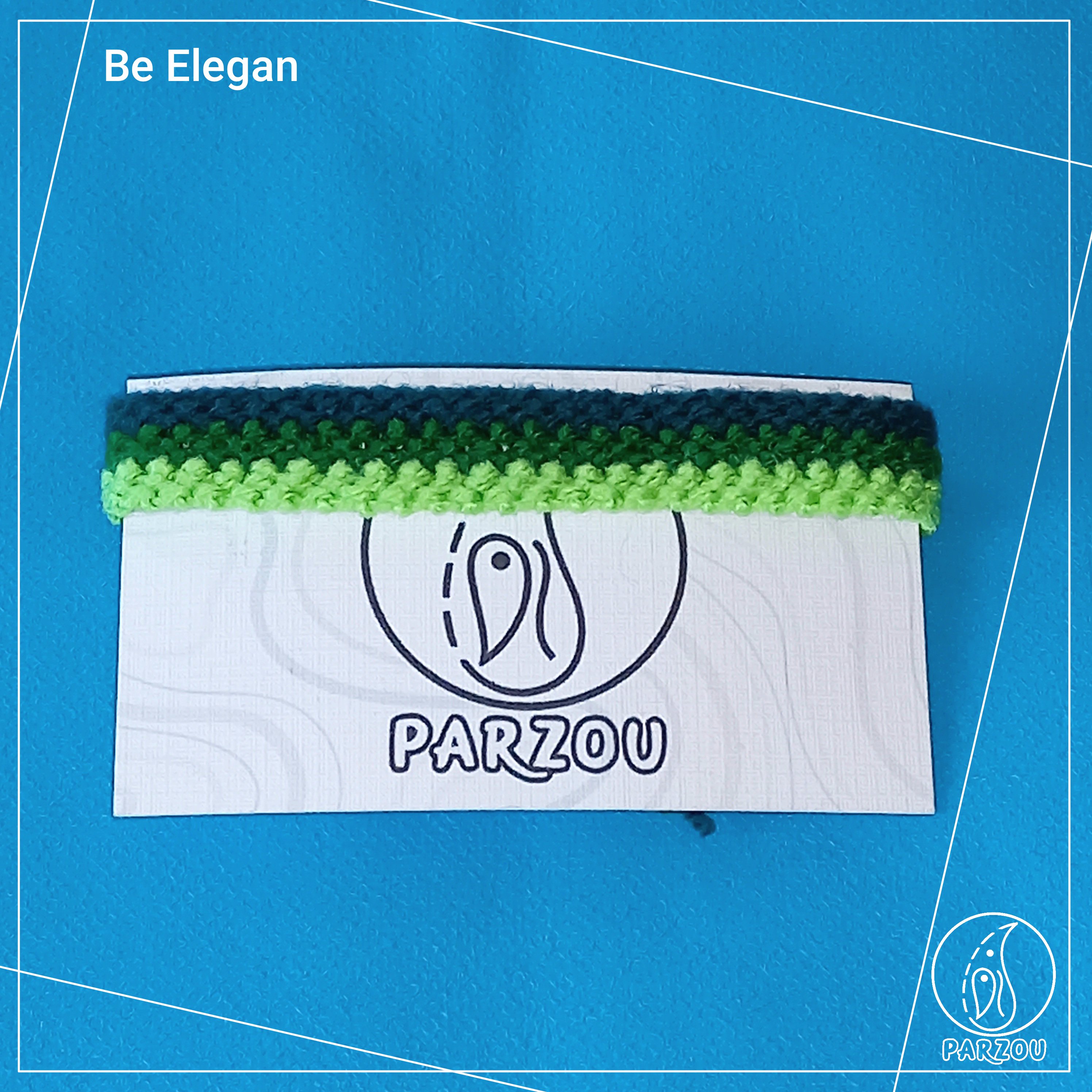 دستبند دوستی سه رنگ سبز