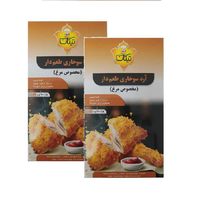 آرد سوخاری مرغ تیتان - 200 گرم بسته 2 عددی