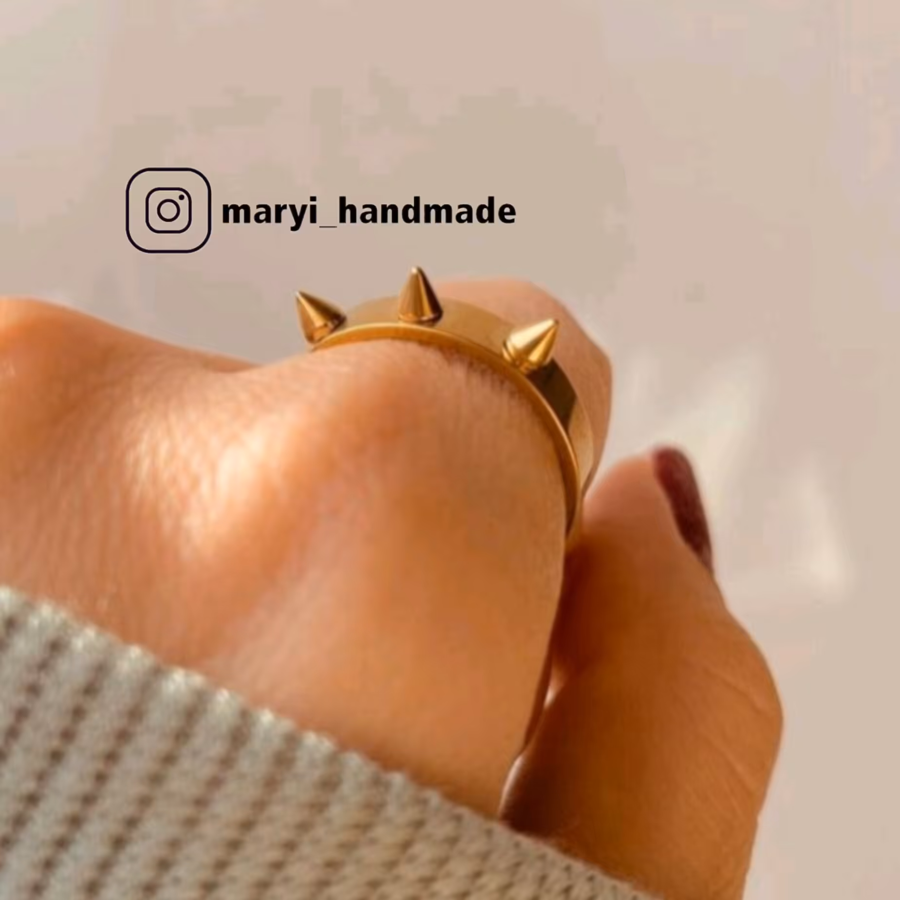 انگشتر تیغ دار رنگ ثابت جنس استیل گالری آوان