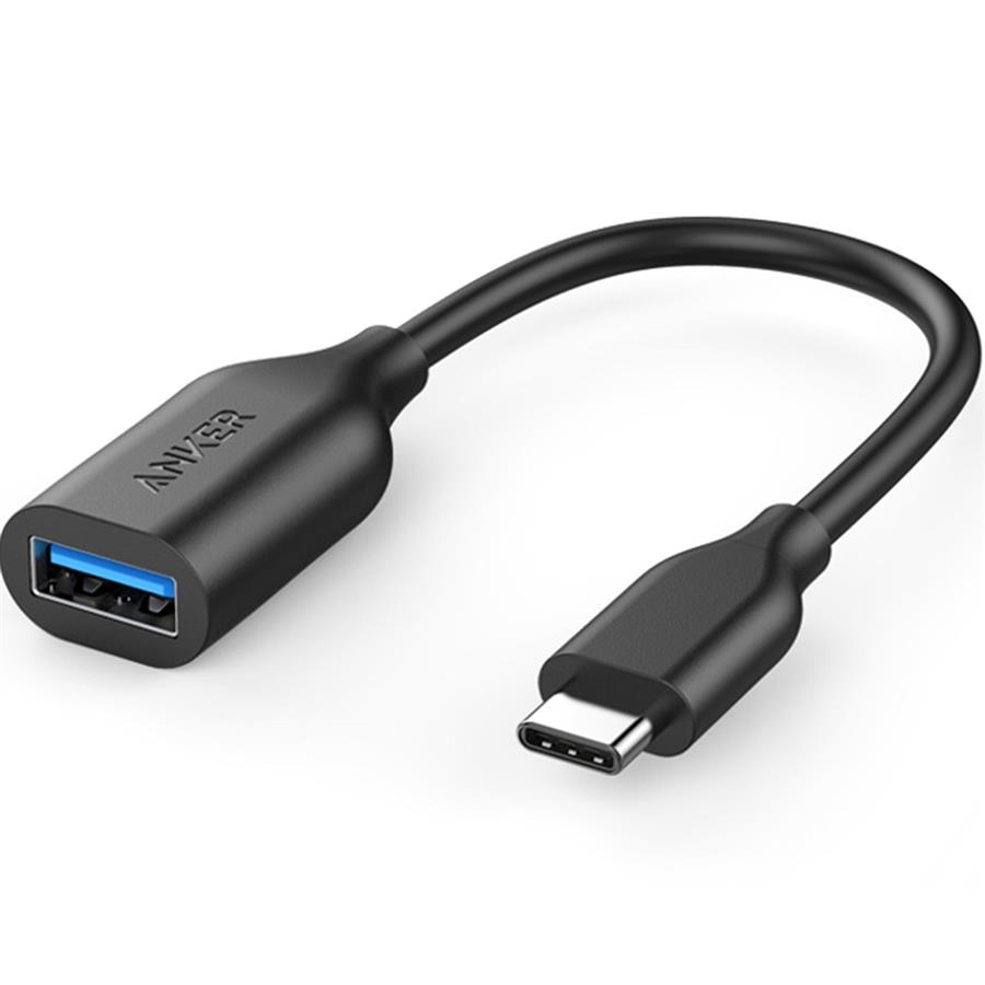 کابل تبدیل USB 3.1 به USB-C انکر مدل A8165 PowerLine به طول 0.08 متر