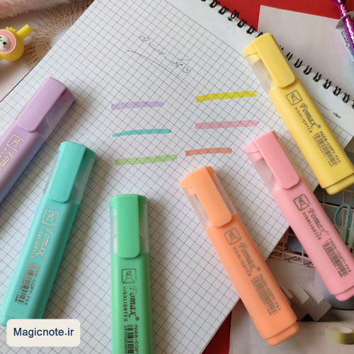 ماژیک هایلایتر پاستلی برند fomax