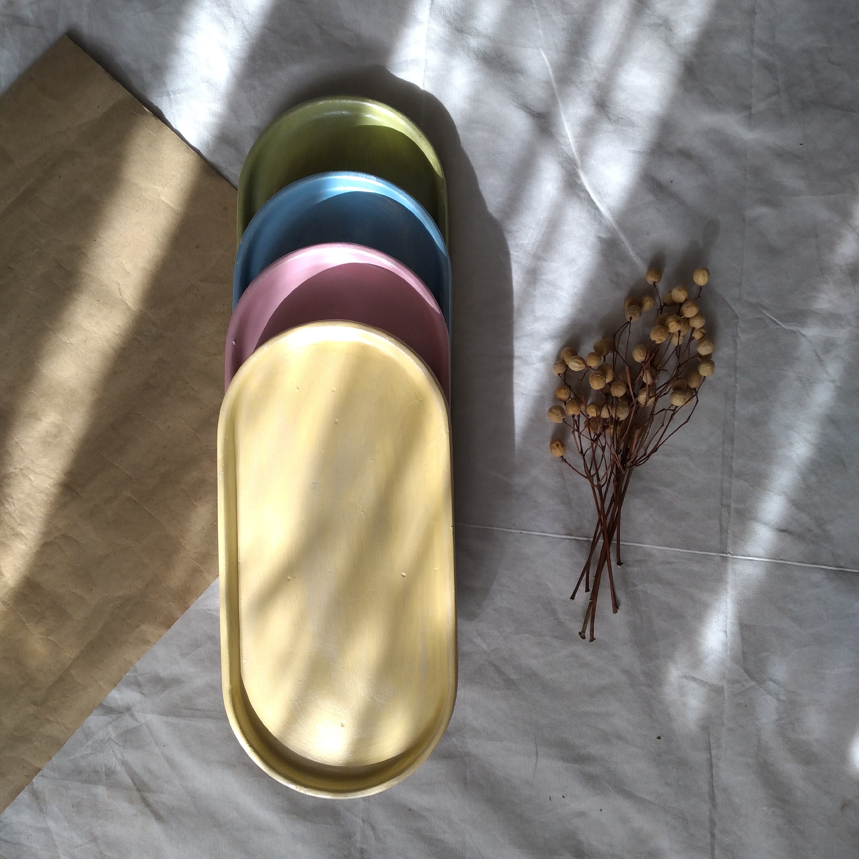 سینی پذیرایی بیضی