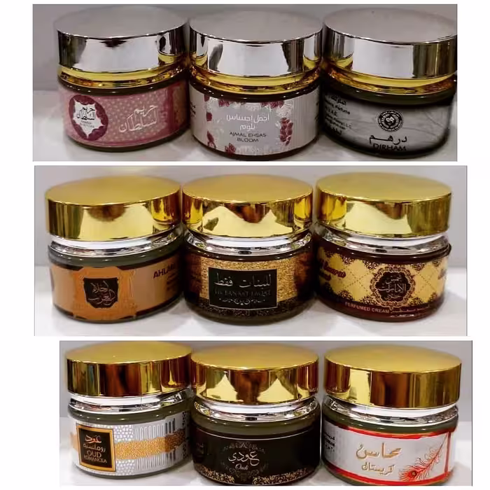 عطر جامد عربی دست و بدن عطر دست عطر درهم، حریم سلطان، شمس الامارات و... 