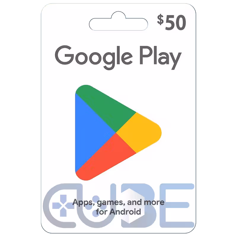 خرید گیفت کارت 50 دلاری گوگل پلی