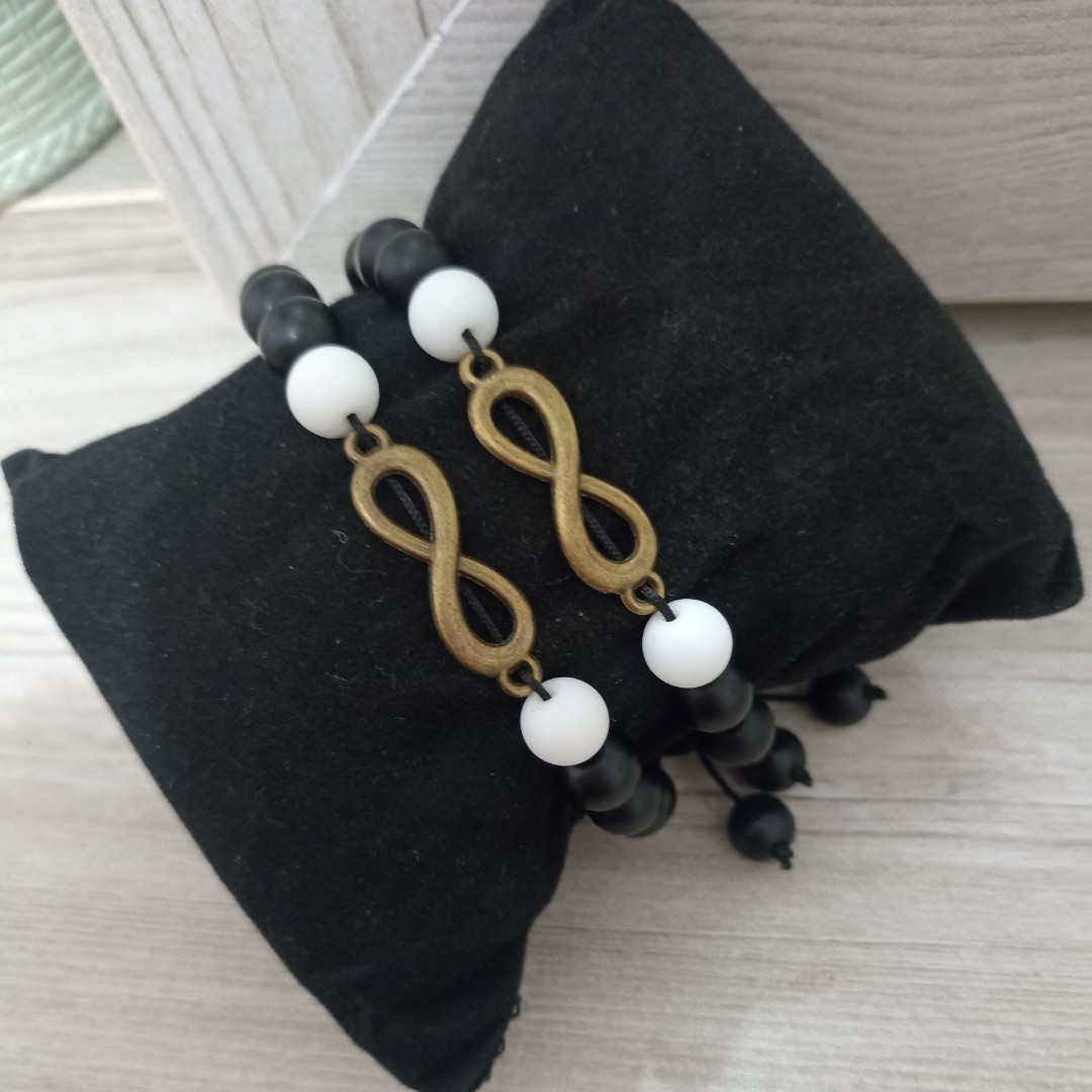 دستبنداونیکس مشکی و سفید فروش به صورت جفتی